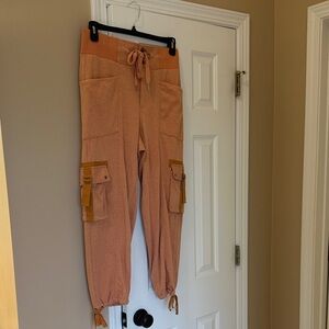 Free People Peach Cargo Pants